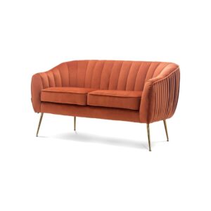 CONTEMPORARY TUFTED VELVET COMPACT SOFA